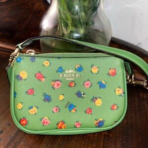 Coach Green Mini Bag with Colorful Floral Design